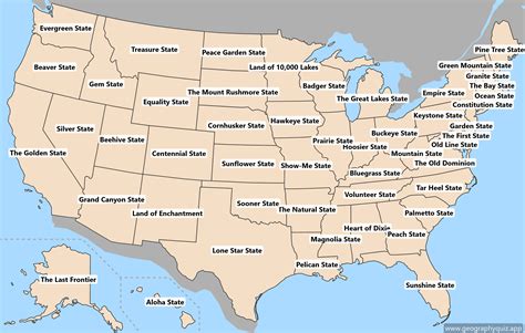 State Nicknames For All 50 States .